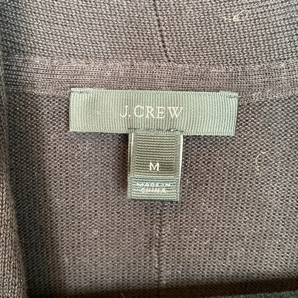 J Crew Long Black Cardigan Sweater Size M